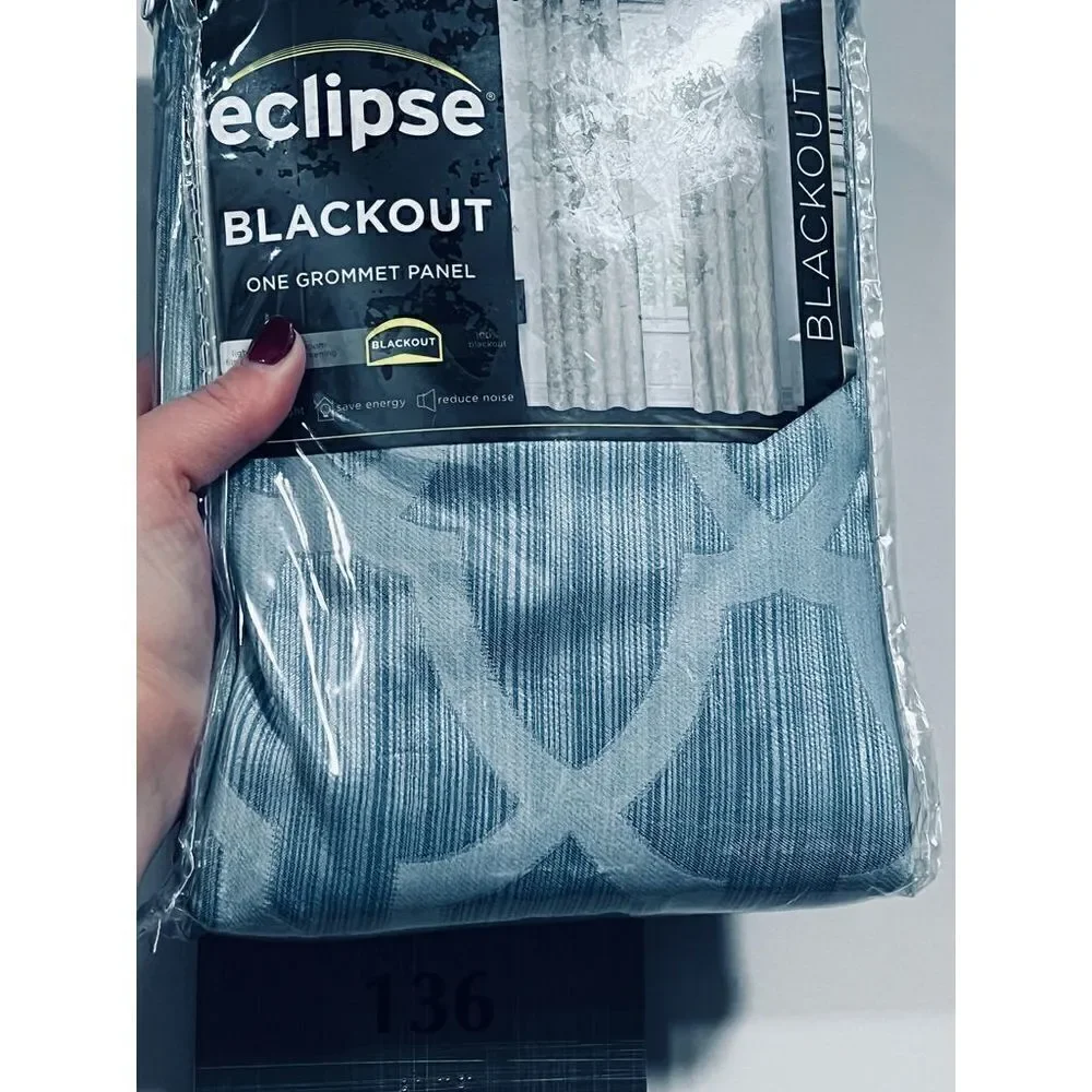 NEW!! Eclipse Hazel Geo Harbor Blackout Grommet Curtain Panel Geometric